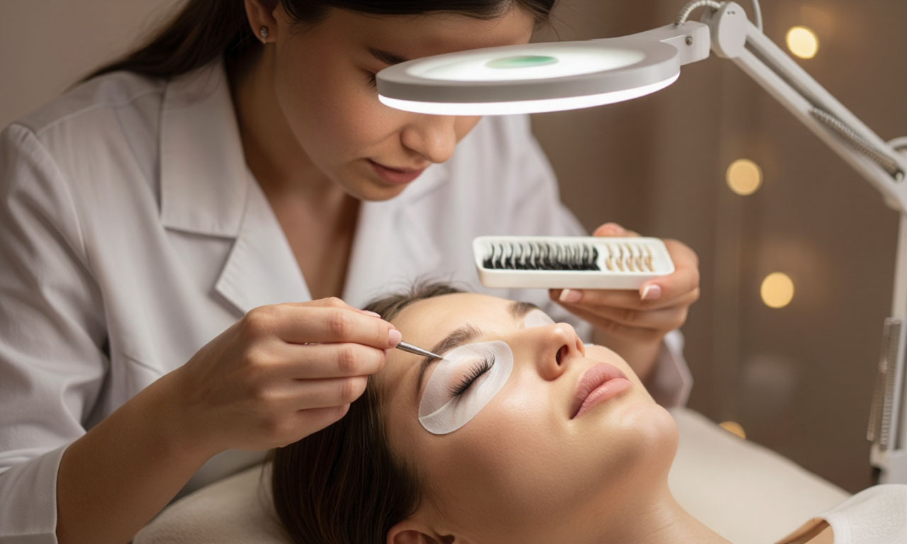 Classic lashes close-up